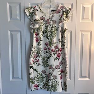 Dress by Tommy Hilfiger Floral with Ruffle Sleeves